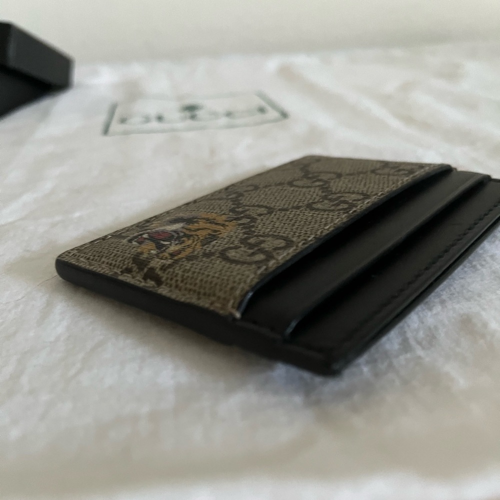 Gucci GG Supreme Monogram Tiger Print Card Holder Ltd Ed Dust bag,Box - Picture 10 of 15